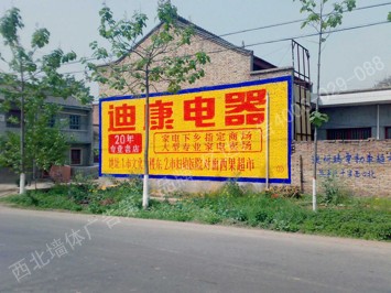 迪康电器手绘高墙墙体广告