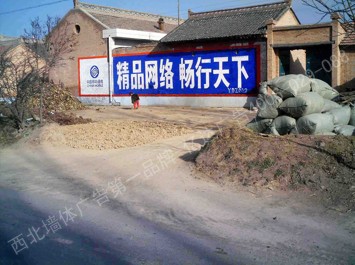 中国移动手绘低墙墙体广告