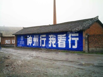中国移动手绘低墙墙体广告