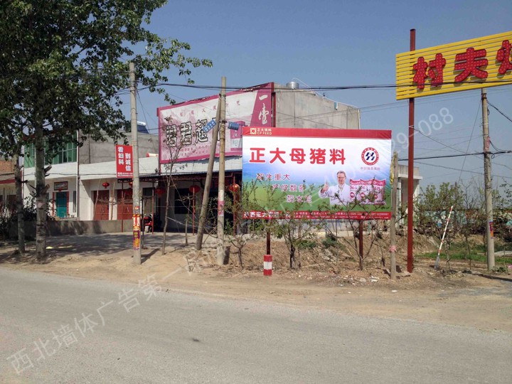 正大饲料小路牌广告